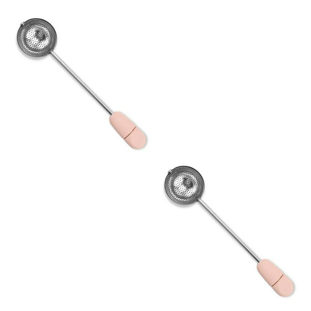 Infusor de té rotativo Advancent ABS acero inoxidable colador de malla portátil rosa 2Conjunto