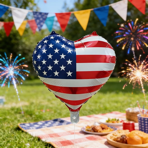 Globos patrióticos para la decoración del Día de la Independencia – Decoración de PVC para fiestas, festivales y celebraciones del Día de la Bandera