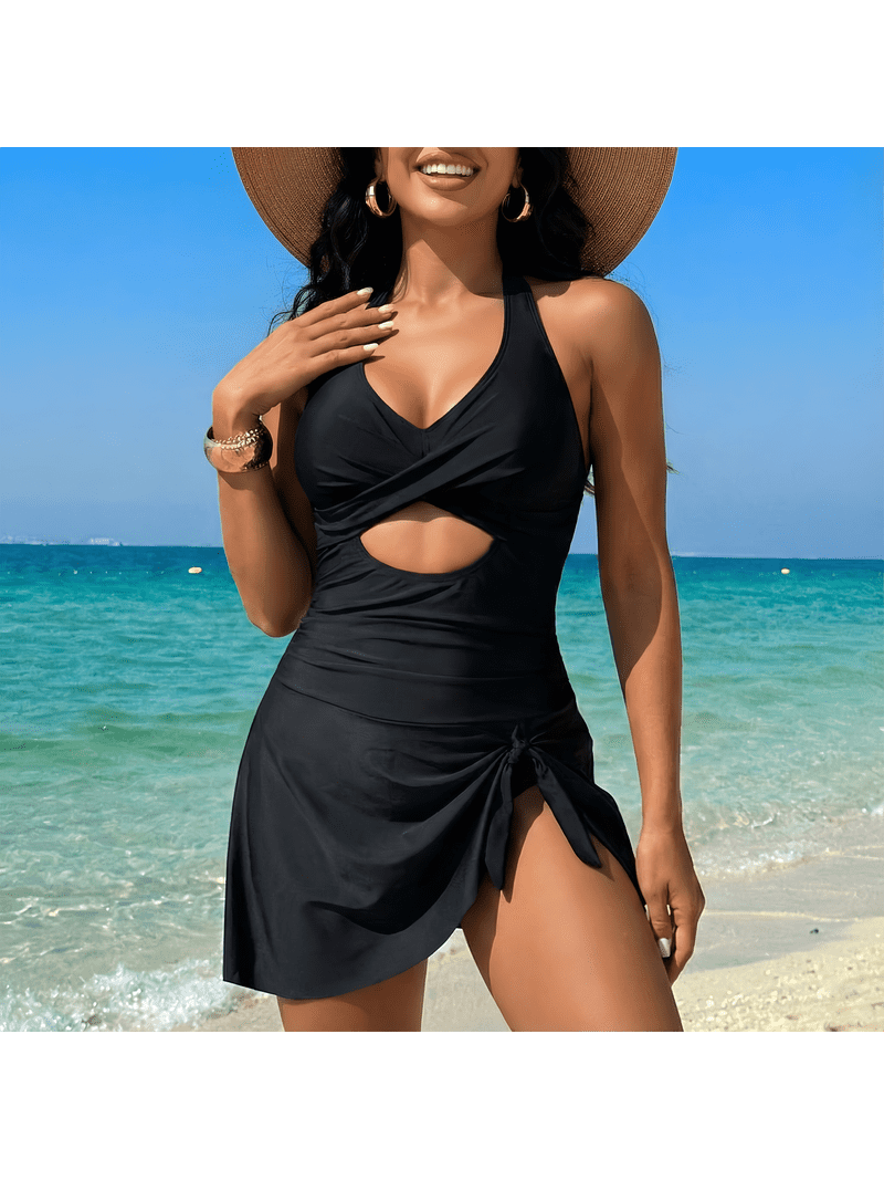 monokini swim dress Island Goddess Swim Dress One Piece