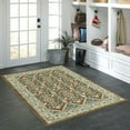 thumbnail image 3 of (2 pack) Mainstays Persian Border Medallion Loop Print Brown Blue Indoor Area Rug, 4' x 5'4", 3 of 9