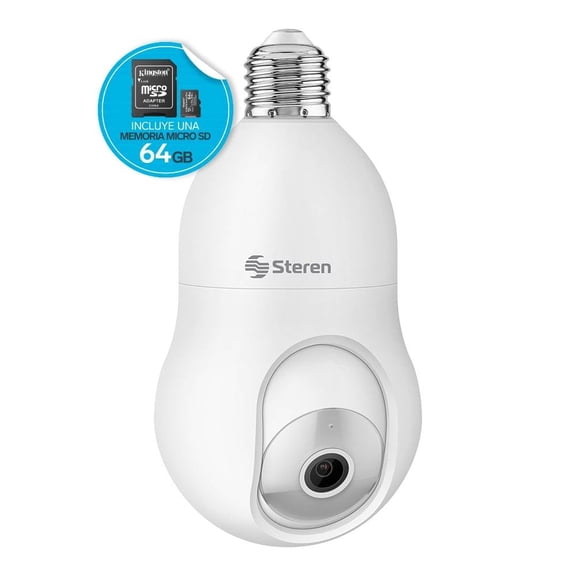 Cámara WIFI Robotizada Steren 3 MP Iluminación 6 Leds, Inalmbrica Blanca CCTV-238