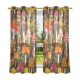 thumbnail image 6 of Yayeee Window Curtains Set of 2 for Living Room Light Filtering 63"x52", Vibrant Mushroom, 6 of 7