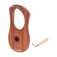 thumbnail image 4 of Yuarrent Sillín de arpa de lira de caoba con llave de afinación, bolsa de cuerdas, regalos de navidad, regalos de instrumentos musicales Accesorios para instrumentos musicales, 4 of 6