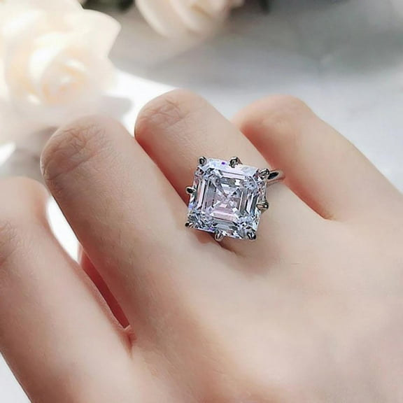 LINXIQIN Classic Wedding Cocktail For Her Ladies Dazzling Shiny Cubic Zirconia CZ Ring Ideal Jewelry Gift With Gift Packaging