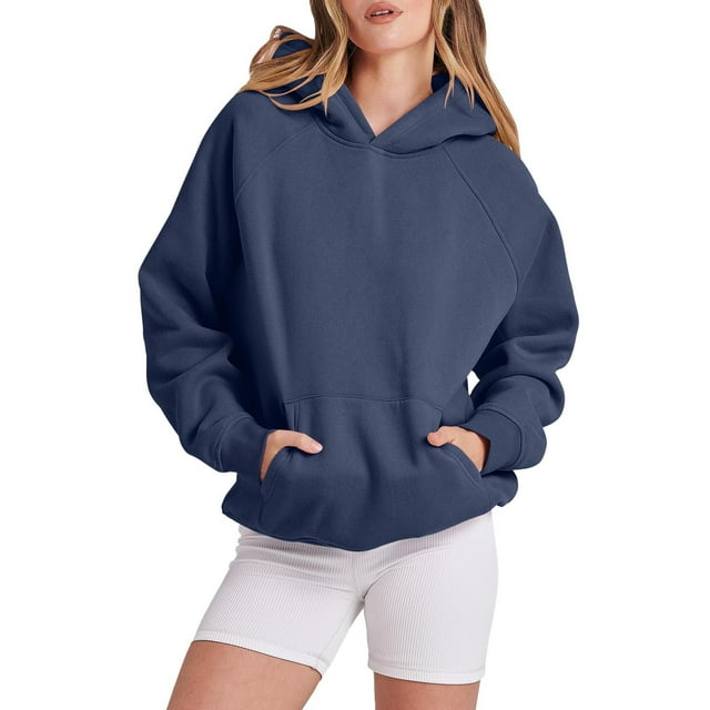 2025 Mode pour Femmes Couleur Unie Tunique Spatiale Manches Longues Décontractée O Chandail à Capuchon pour l'Automne Robe Chandail à Col pour Femmes Chandail à Capuchon à Fermeture à Glissière pour Femmes Chandails à Capuchon Chandails à Capuchon