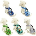 thumbnail image 4 of PACK of 5 Colors WASHABLE Dog Diapers for MALE Boy FLEECE Belly Band Reusable with SUSPENDER size X-Small (waist: 8" - 10"), 4 of 5