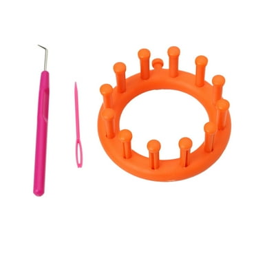 Small Round Knitting Loom Hat Loom DIY Wool Yarn for Kids Adults Knitting Machine Circular Knitting Loom Set for Scarf Shawl Sock Hat