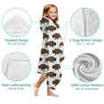 thumbnail image 7 of White Buffalo Pattern Hooded Bath Towel，60"x35" for Ages 3 To 12 Kids, Quick Dry Lightweight Soft Microfiber Hood Beach Towel Cover Up for Kids, 7 of 7