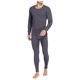 thumbnail image 5 of Conjuntos de ropa interior térmica para hombre, sólidos, finos, cuello redondo, mangas largas, ropa interior y pantalones abrigados, trajes para hombre, camisetas y pantalones de algodón., 5 of 5