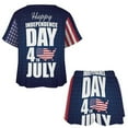 thumbnail image 3 of 4th of July 2 Pack Women’s Pajama Set Print Sleepwear And Shorts Y2k Loungewear Sets S-5XL, 3 of 7