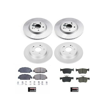Front and Rear Brake Pad and Rotor Kit - Compatible with 2018 - 2025 Honda Accord 2.0L 4-Cylinder 2019 2020 2021 2022 2023 2024