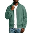 thumbnail image 4 of Mens Full Zip up Sweatshirt Causal Lightweight Fleece Long Sleeve Athletic Jackets Mock Neck Workout Active Track Jacket with Pockets, 4 of 7