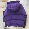 thumbnail image 6 of ZHUGeLI Women's Cropped Puffer Jacket Hooded Zip Up Quilted Short Padded Coat Lightweight Winter Warm, 6 of 7