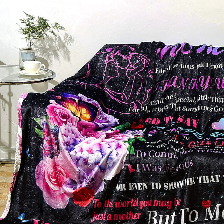 Gifts for Mom Blanket from Daughter to My Mom Blanket Mother''s Day  Birthday Valentines Day Thanksgiving Gifts for Mom I Love You Gifts Super  Soft Fleece Throw Blankets from Daughter, 50''''x60'''' 