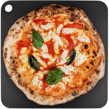 

WORTON Steel Pizza Stone - 14 x14 Unbreakable Thick Steel Baking Stone for Pizza and Bread