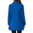 thumbnail image 3 of INSPIRE CHIC Women's Peter Pan Collar Single Breasted Mid Length Overcoat, 3 of 5