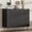 Black, variant on Fluted Buffet Sideboard with 3 Doors, Modern Accent Cabinet with Adjustable Shelves, Kitchen Storage with Golden Handles, Coffee Bar for Kitchen, Dining Room, White