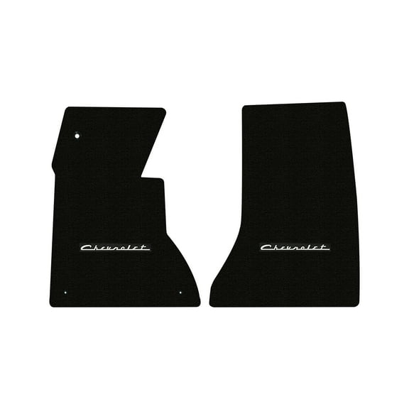 Lloyd Mats LogoMat Custom-Fit 2PC Carpet Floor Mats for 1953-1954 Chevrolet Corvette, Black