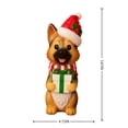 thumbnail image 6 of Clerance! 7.87" Lighted Blow Mold Dog Indoor/Outdoor Christmas Decoration, Multicolor, Holiday Statue for Tabletop Mantel Covered Porch Home Christmas Gift, 6 of 6