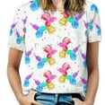 thumbnail image 2 of Oversize Balloon Dogs T-Shirts Animal Print Casual T-Shirt Short Sleeve Women Harajuku Tee Shirt Sexy Custom Top Tees, 2 of 5