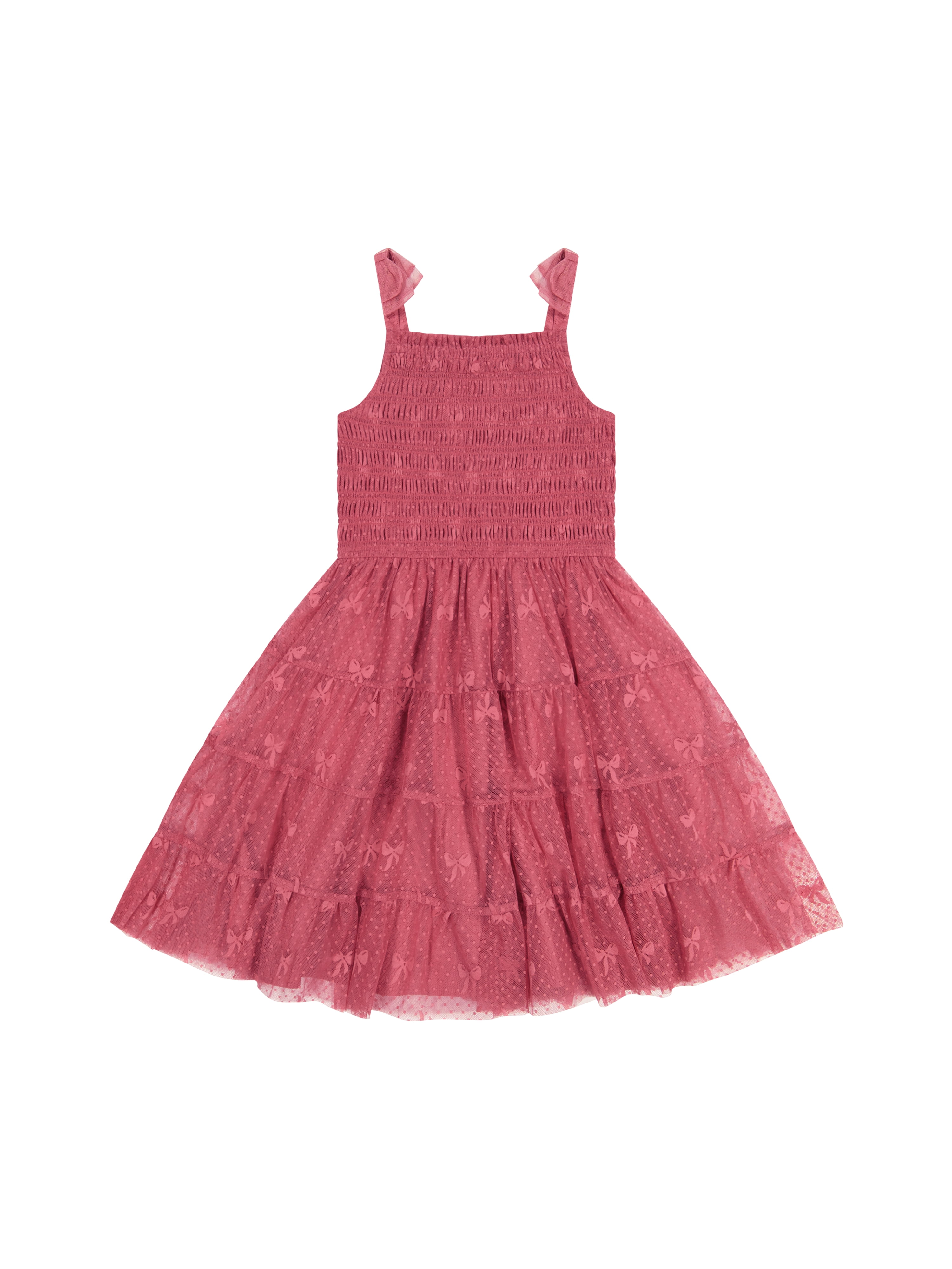 Kensie Girl Sleeveless Jacquard Bow Mesh Dress, Sizes 4-16