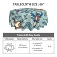 thumbnail image 5 of XMXT Waterproof Round Table Cloth, Persian Carpet Blue Pattern Tablecloth Polyester Table Cover for Home Kitchen Dining Party Room Decor, 60 inches, 5 of 8