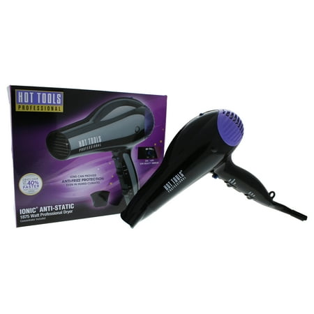Ionic Anti-Static Professional Dryer - Model # 1035 - Black/Purple by Hot Tools for Unisex - 1 Pc Ha