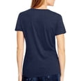 thumbnail image 2 of Hanes T-Shirt à Col en V pour Femmes X-Temp Fresh IQ Tri-Blend Performance, s, Bleu Marine Chiné, 2 of 2