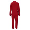 thumbnail image 5 of Scyoekwg Women's Button Lapel Business Casual Blazer Suit Set Fashion Slim 2 Piece Outfits Long Sleeve Blazer Jackets Pants Matching Set (Red,XL), 5 of 5
