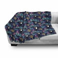 thumbnail image 3 of Aloha Soft Flannel Fleece Throw Blanket, Tropical Rainforest Nature Theme with Toucan Parrot Island Leaves and Pink Flowers, Cozy Plush for Indoor and Outdoor Use, 50" x 70", Multicolor, by Ambesonne, 3 of 6