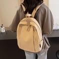 thumbnail image 4 of Mochila coreana para estudiantes universitarios, para hombre y mujer, ligera, de color liso, para deportes al aire libre, resistente al agua y con compartimento para portátil, ideal para la, 4 of 8