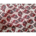 thumbnail image 4 of oneOone Silk Tabby Fabric Leaves & Floral Block Printed Craft Fabric BTY 42 Inch Wide, 4 of 4