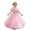 Pink*, variant on Children Girls Dress Long Formal Solid Color Evening Wedding Breathable Lightweight Party Gown Versatile Travel Dresses