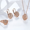 thumbnail image 3 of Rose Is A Rose Set Of Ring,Earrings and Pendant With Chain In 18kt Rose Crystals In White Yellow And Rose Gold Plating by VistaShops, 3 of 3