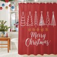 thumbnail image 6 of Shower Curtains for Bathroom-36"x72",Merry Christmas Words Waterproof Bath Curtain Grommet Shower Curtain Set with Hooks,, 6 of 9