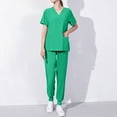 thumbnail image 1 of BVOFAR Ensemble de Blouses Médicales pour Femmes Col en V & Pantalons Jogger Uniforme Médical Extensible avec Poches, 1 of 6