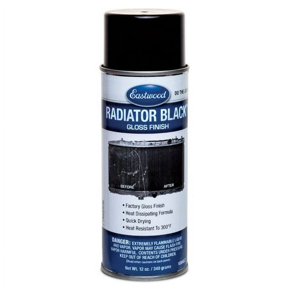 Eastwood Radiator Black Spray Paint Gloss Aerosol 12 oz