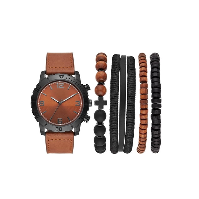 SET de Reloj Mass Market FOLIO FMDFL6024 CAFÉ Para CABALLERO