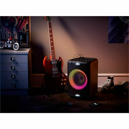 Philips - Portable Bluetooth Party Speaker with Party Lights and Built-in Carry Handle - Black