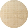 thumbnail image 1 of Ahgly Company Machine Washable Indoor Round Abstract Pastel Orange Area Rugs, 6' Round, 1 of 7