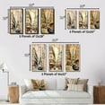 thumbnail image 4 of Designart "Nostalgic Paris Vintage Collage IV" City Paris Framed Wall Art Set Of 3 - Brown Paris Frame Gallery Set For Office Decor, 4 of 6