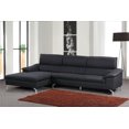 thumbnail image 1 of Topline Home Furnishings Black Contemporary Sectional, 1 of 1