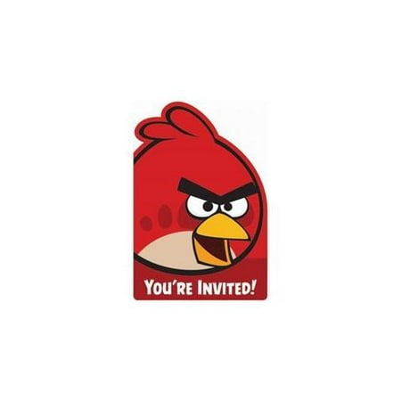 Angry Birds Invitations (8-pack) - Party Supplies