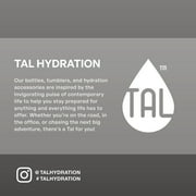 TAL 26oz Stainless Steel Ranger Water Bottle with Easy Sip Straw, Black