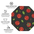 thumbnail image 3 of Lsque Tomatoes1 Pattern 4" Drink Coasters Set of 4, PVC Leather Absorbent Coasters, Table Coaster Set Decorative Coffee Cup Coasters Housewarming Gift -Octagon, 3 of 6