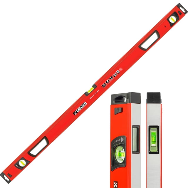 Kapro - 995 Vulcan Professional Box Level - Non Magnétique - avec Flacons Résistants aux Chocs et Site Double-Vue - Testé VPA - 48 Pouces