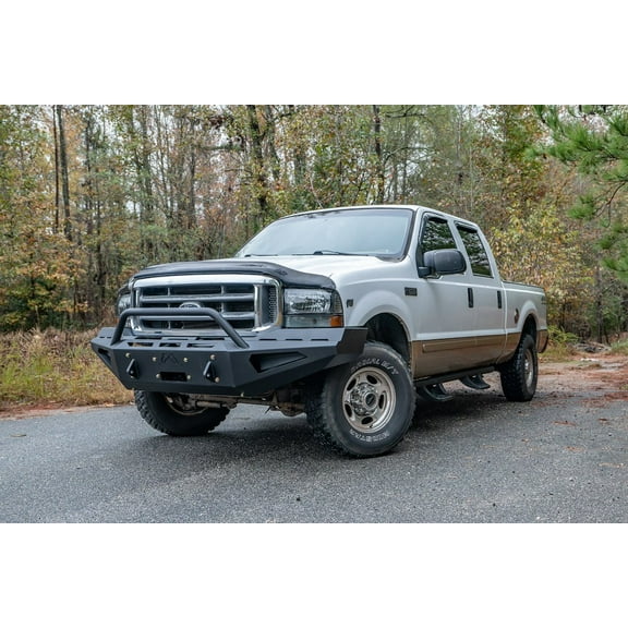 99-04 F250/F350/F450/F550 Red Steel Front W/ Pre-Runner Guard Bumper Fits select: 1999-2004 FORD F250, 1999-2004 FORD F350