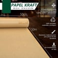 thumbnail image 2 of Papel Kraft de 50x5000cm, Rollo de Papel Craft Marrón, 88 g/㎡ Papel Estraza Ideal para Embalar, Envolver Regalos, Postal, Envío, Paquete, Arte de Pared, Manualidades (2.2 Kg), 2 of 4