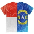 thumbnail image 2 of North Carolina Vintage Distressed State Flag All Over Youth T Shirt Multi YXL, 2 of 2