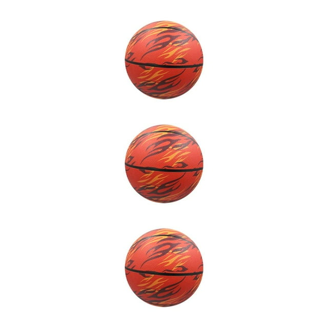 Decodeary Durable Kids Basketball For Training And Match Eco-friendly Ingredients Elastic Training Basketball Red- size 7 3Set